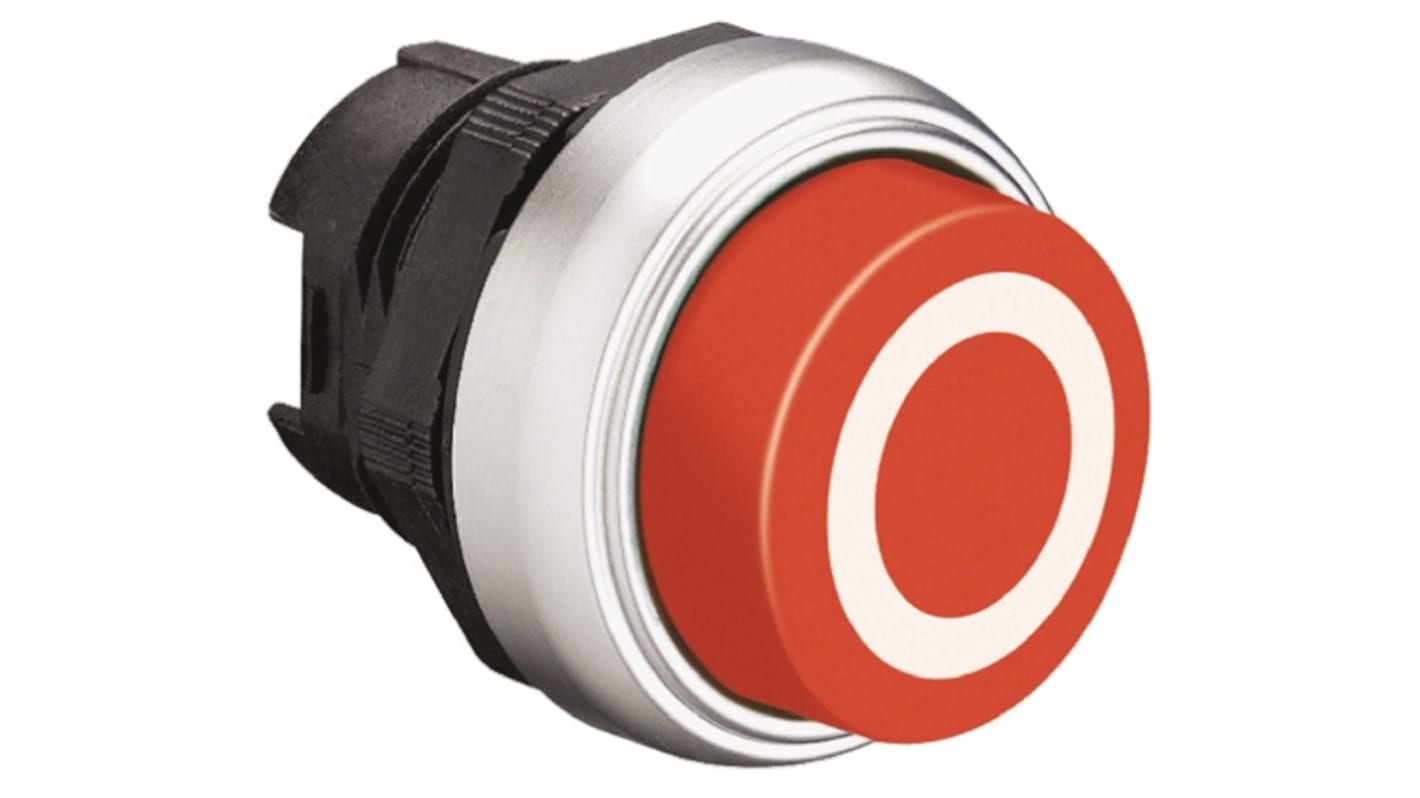 Lovato Platinum Series Red Spring Return Push Button Head, 22mm Cutout, IP66, IP67, IP69K