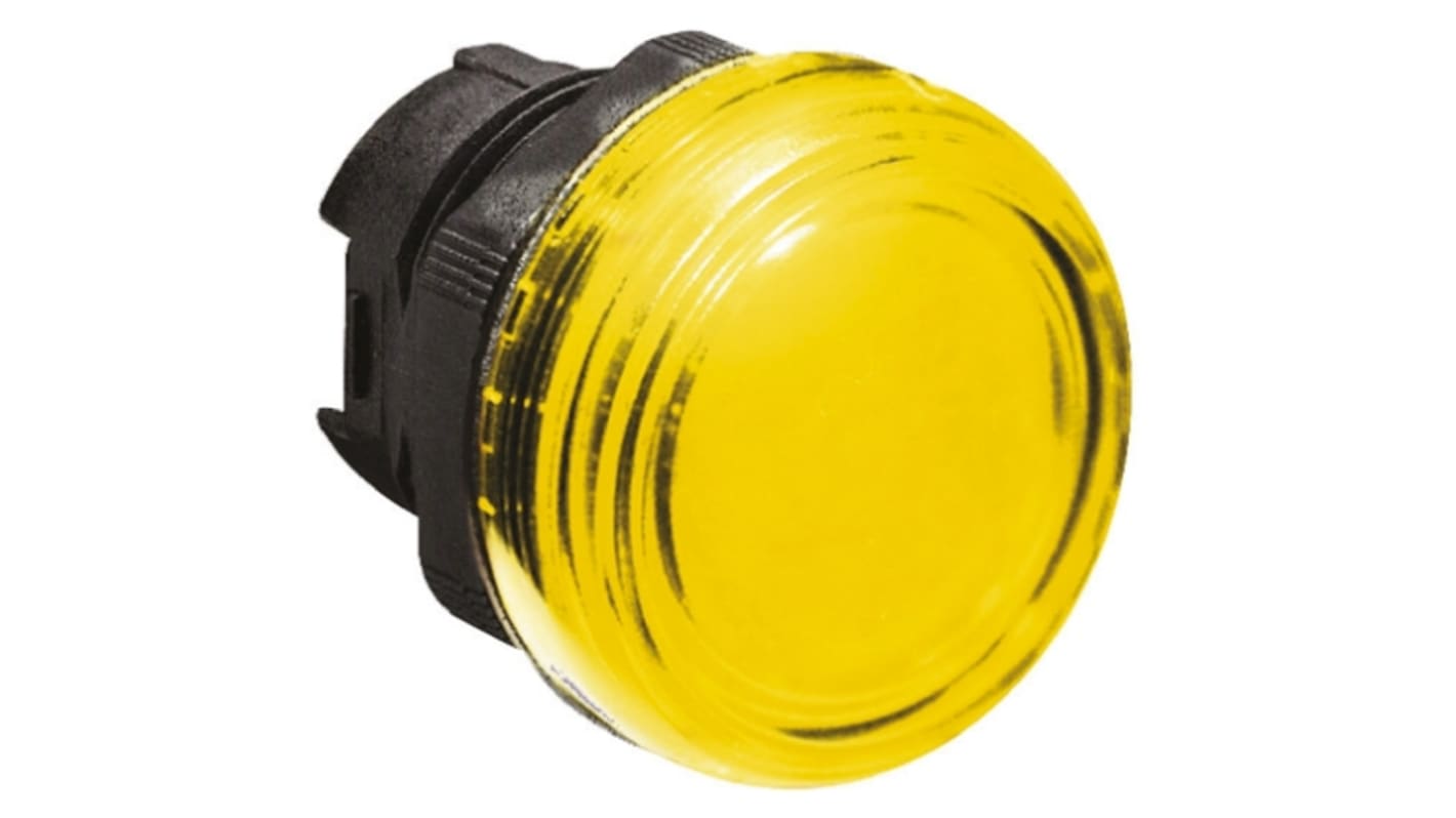 Lovato Yellow Pilot Light Head, 22mm Cutout Platinum Series