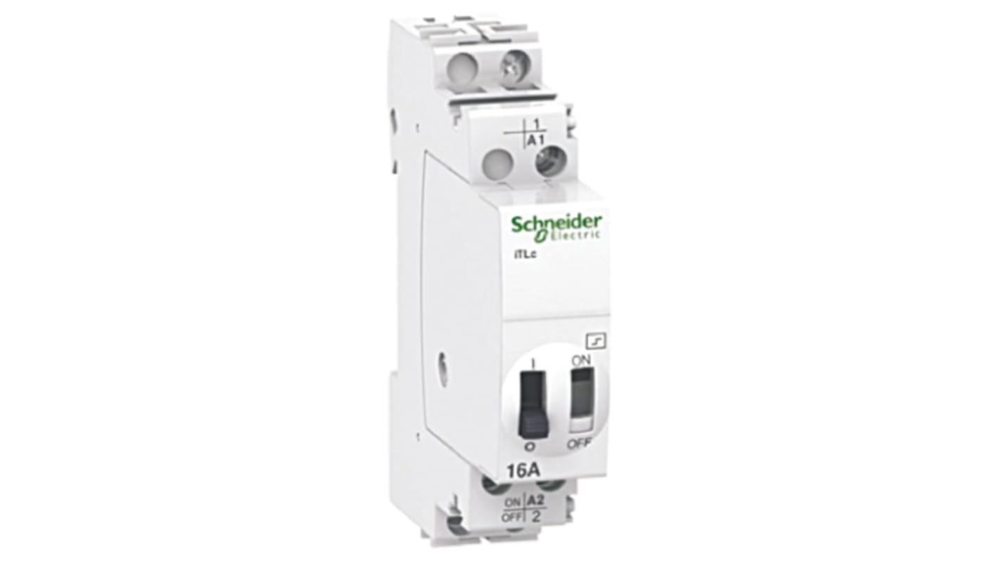 Schneider Electric DIN Rail Power Relay, 230 → 240V ac Coil, 16A Switching Current, SPST