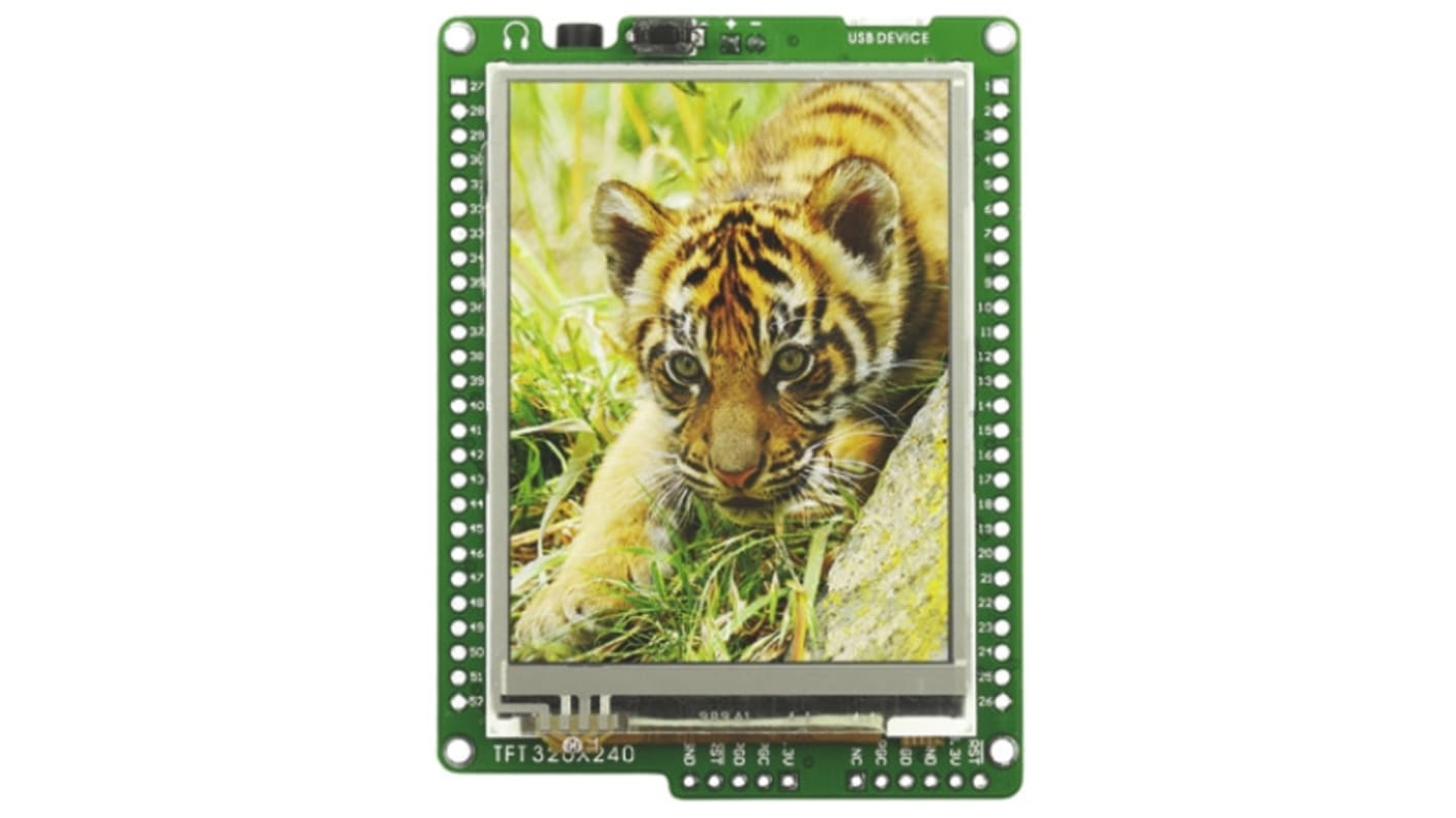 MikroElektronika MIKROE-597, mikromedia for PIC32 2.8in TFT Color Display Development Board With PIC32MX460F512L