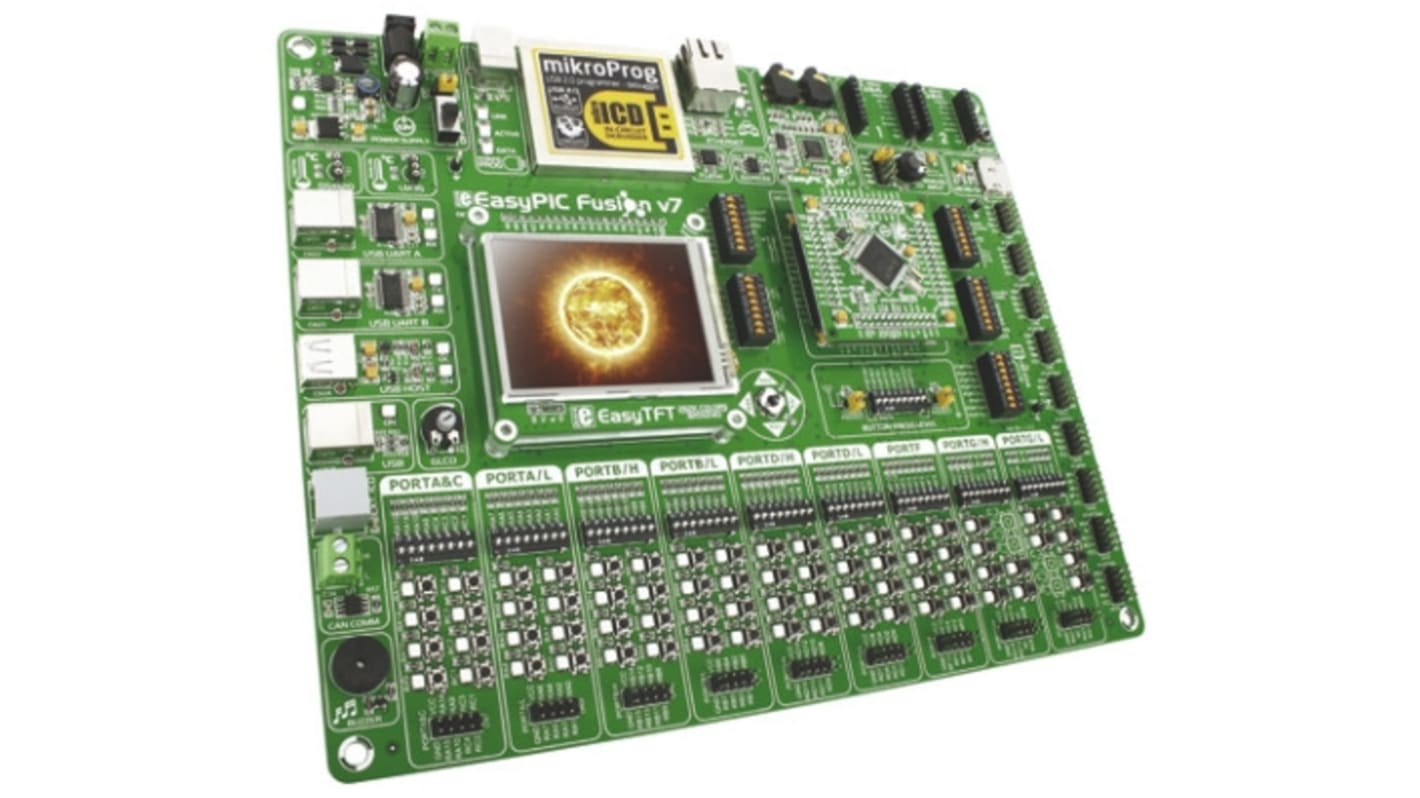 MikroElektronika EasyPIC FUSION v7 MCU Evaluierungsplatine