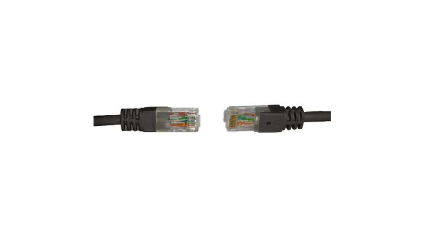 RS PRO Cat6 Male RJ45 to Male RJ45 Ethernet Cable, U/UTP, Black LSZH Sheath, 20m