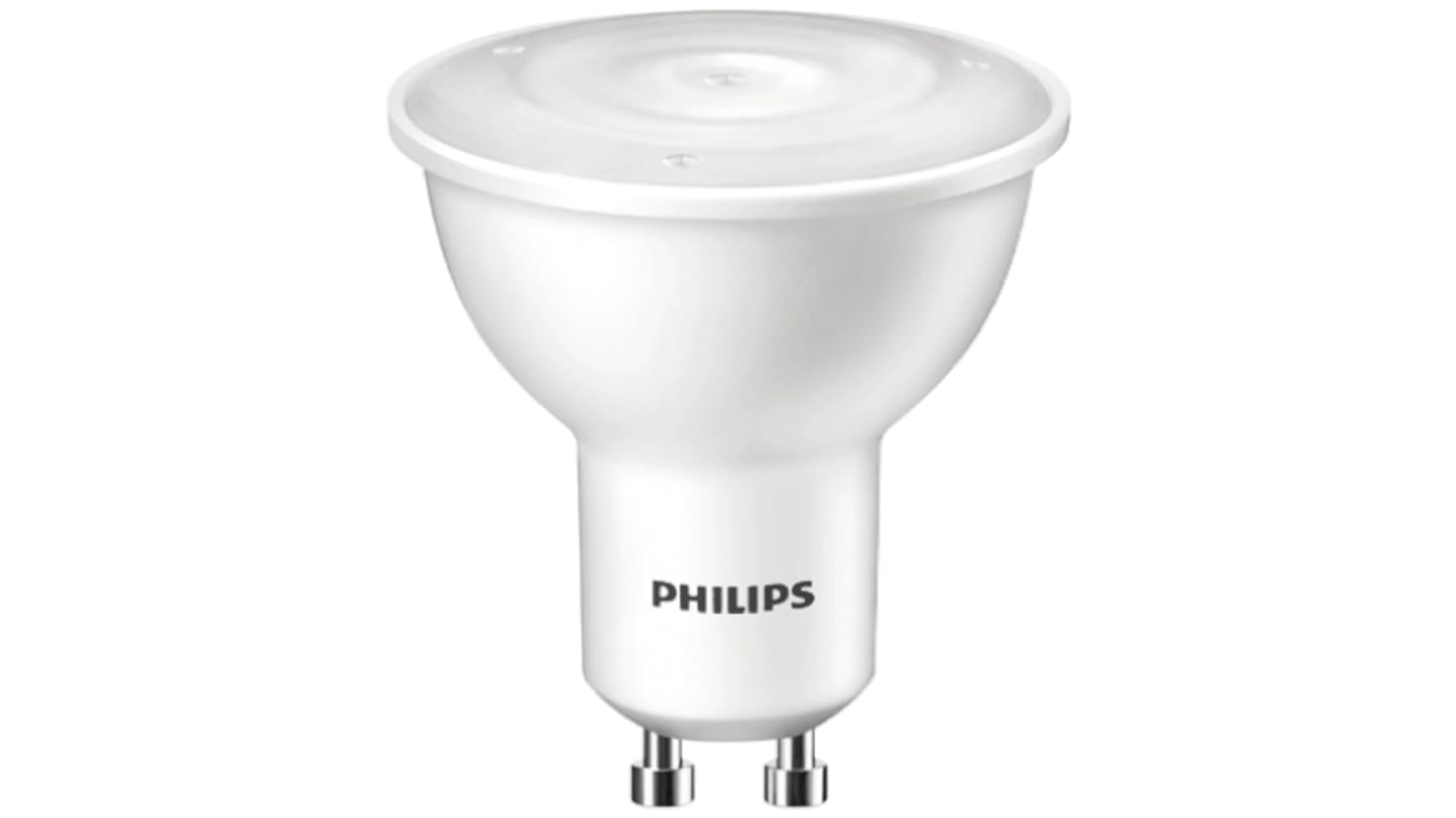 Philips LED-Reflektorlampe, 230 V, 2 W entsprechend 20W / 130 lm, GU10, Weiß 3000K, Ø 50mm