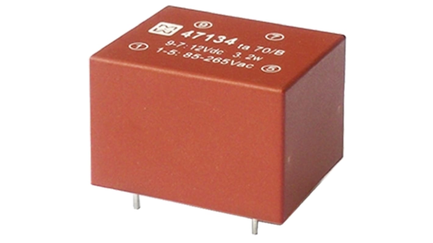 2 Output 5W SMPS Transformer, 85 → 265 V ac, 85 → 370 V dc, 5 V dc, 12 V dc