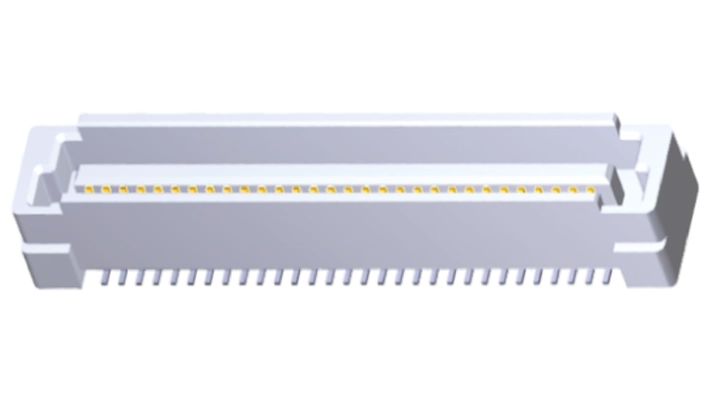 TE Connectivity Free Height Series Straight Surface Mount PCB Header, 60 Contact(s), 0.8mm Pitch, 2 Row(s), Shrouded