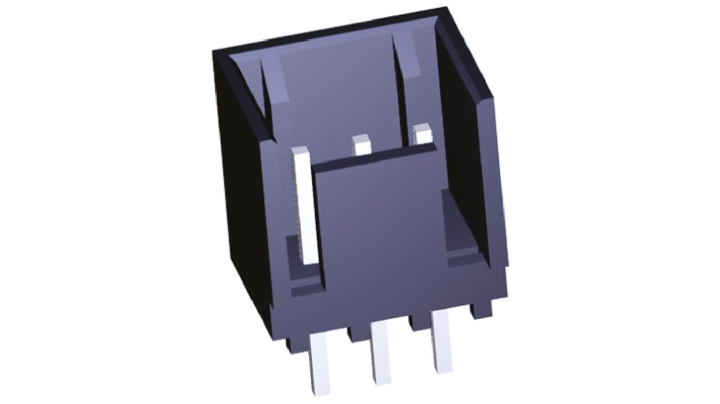 TE Connectivity MTA-100 Series Straight Through Hole PCB Header, 3 Contact(s), 2.54mm Pitch, 1 Row(s), Shrouded