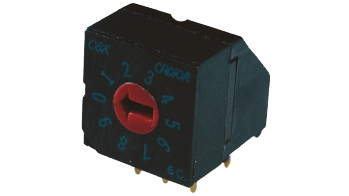 C & K 10 Way Through Hole DIP Switch Rotary, Flush Actuator