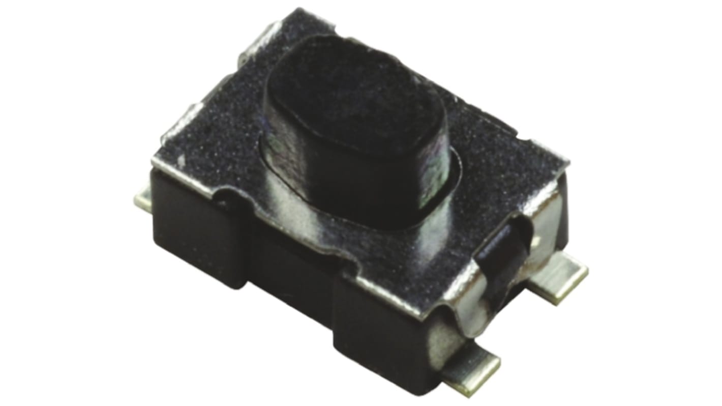 Interrupteur tactile C & K, SPST, 4.6 x 2.8mm, Dessus