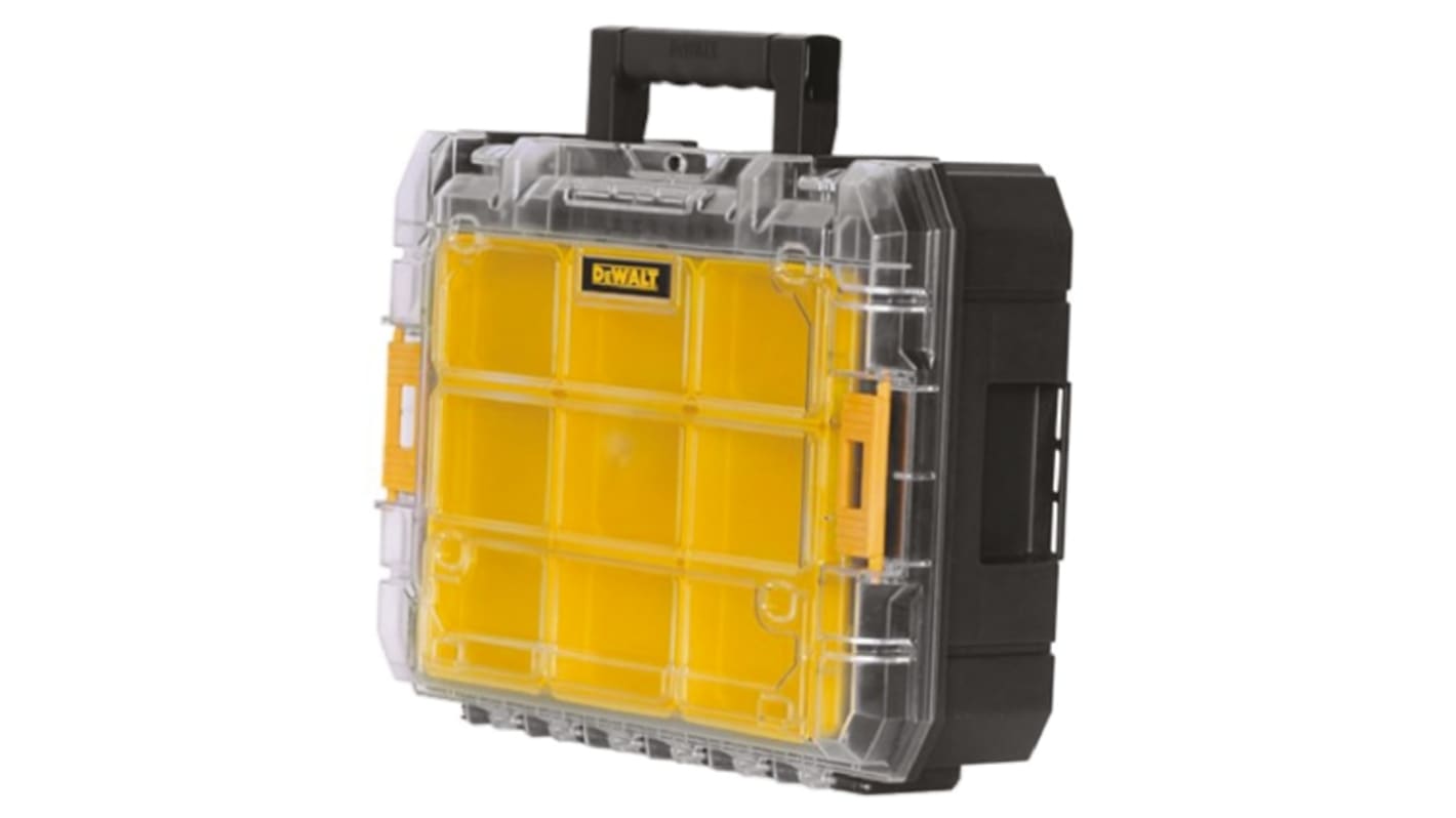 Caja organizadora DeWALT de Polipropileno Negro, Amarillo, 440mm x 145mm