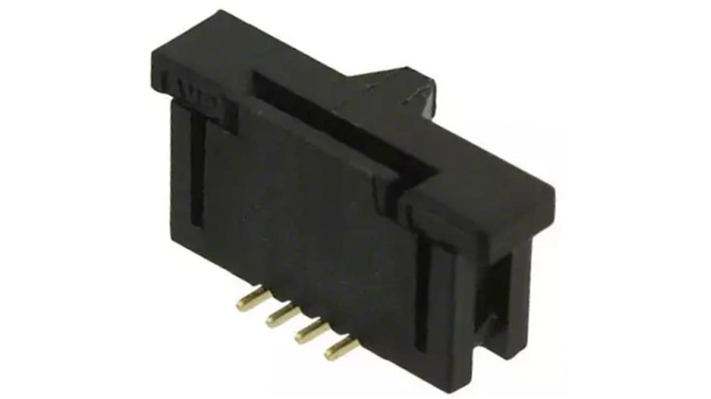 Conector FPC hembra Recto TE Connectivity serie FPC de 4 vías, paso 1mm, 1 fila, para soldar