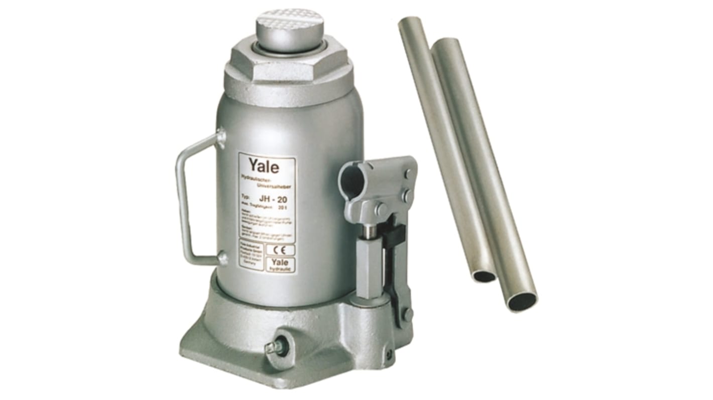 YALE Bottle Jack, 20tonne Maximum Load, 240mm - 473mm Maximum Range