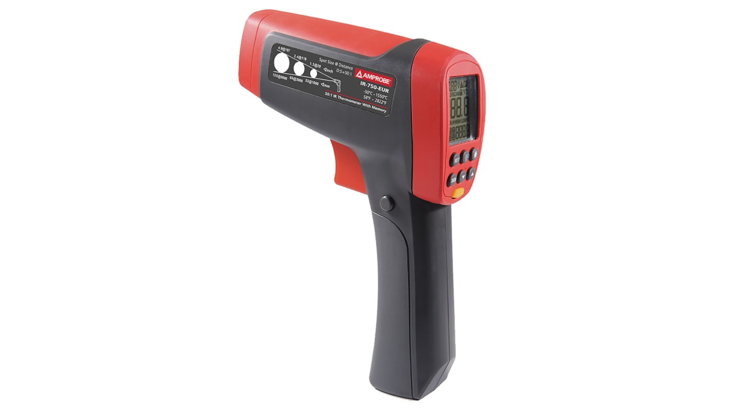 Amprobe IR-750 Infrared Thermometer, -50°C Min, ±1.8 % Accuracy, °C and °F Measurements
