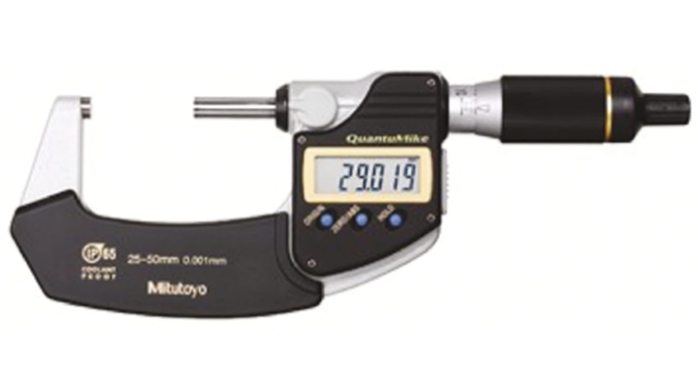 Mitutoyo Digital Mikrometer Spezial-Messschraube Metrisch, 25mm bis 50mm / ±1 μm, ISO-kalibriert