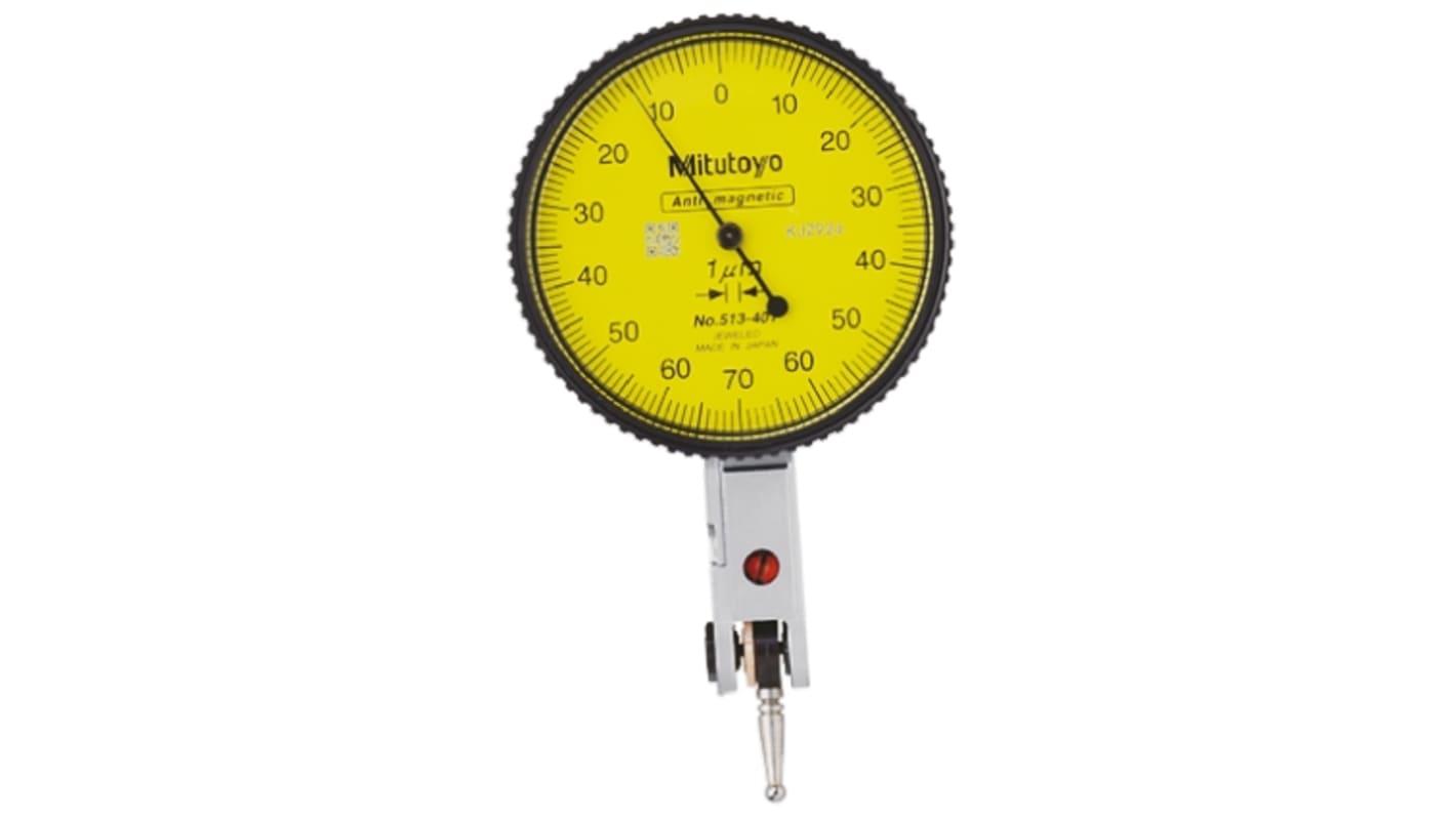 Mitutoyo 513401E Metric DTI Gauge, +0.14mm Max. Measurement, 0.001 mm