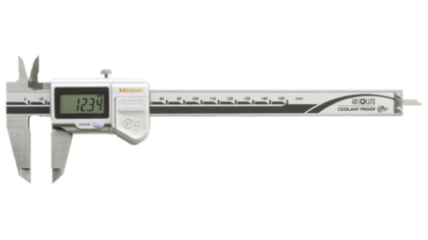 Calibre Digital Mitutoyo, 500-727-11, 150mm, 0,01 mm, Métrico, con Calibrado UKAS