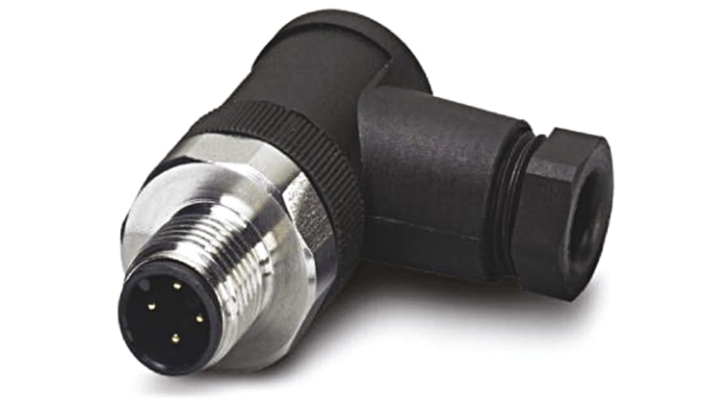 Phoenix Contact Circular Connector, 4 Contacts, Cable Mount, M12 Connector, Plug, Male, IP65, IP67, IP69K, SACC Series