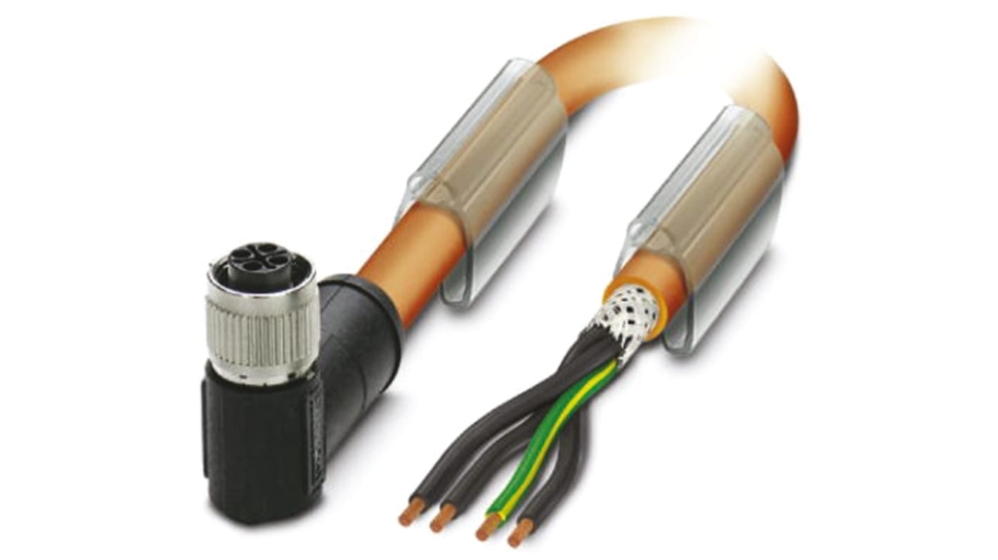 Cable de conexión Phoenix Contact, con. A M12 Hembra, 4 polos, con. B Sin terminación, cod.: S, long. 1.5m