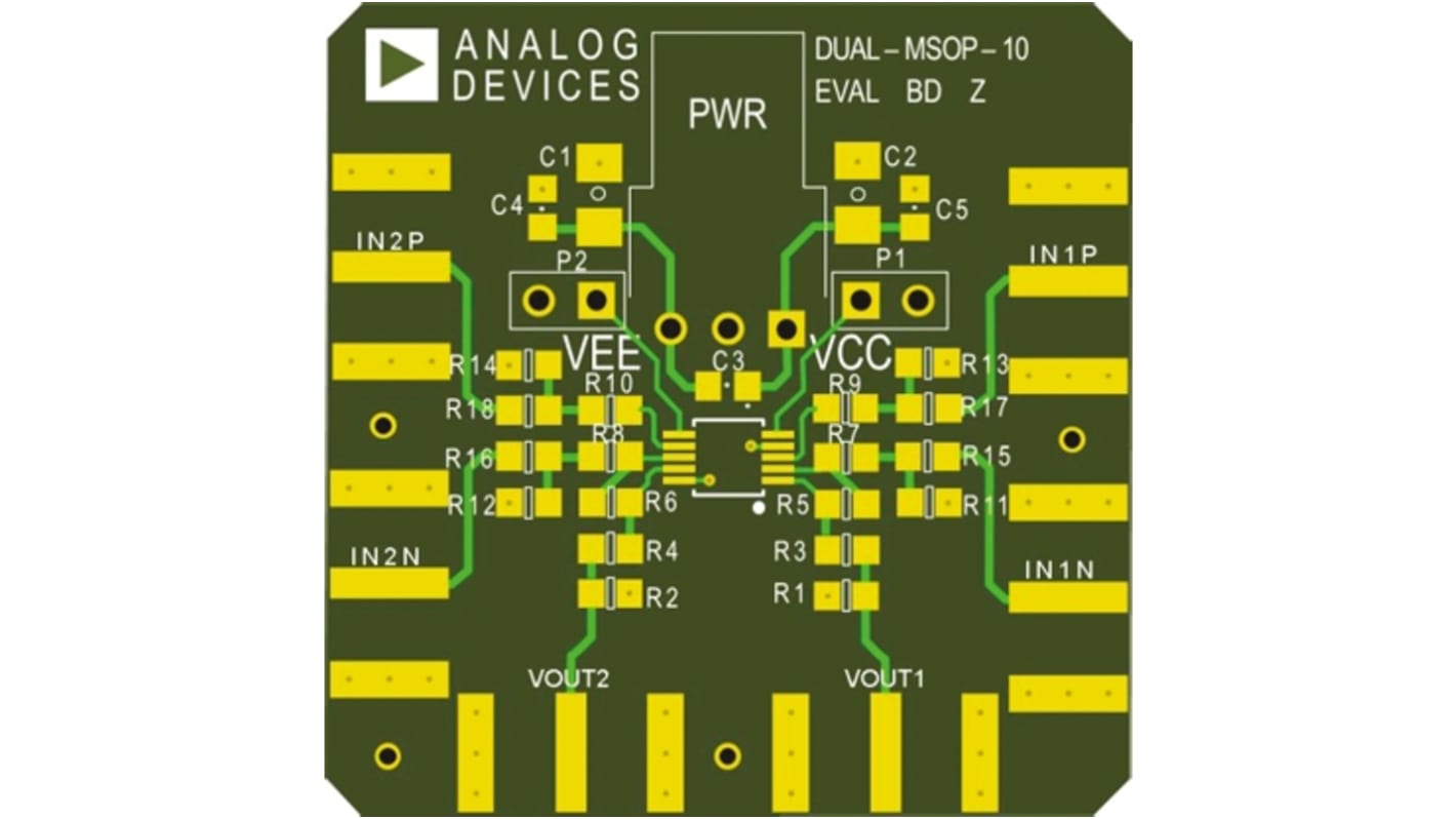 Carte d'évaluation Analog Devices Amplificateur opérationnel pour MSOP10 pour ADA4897-2