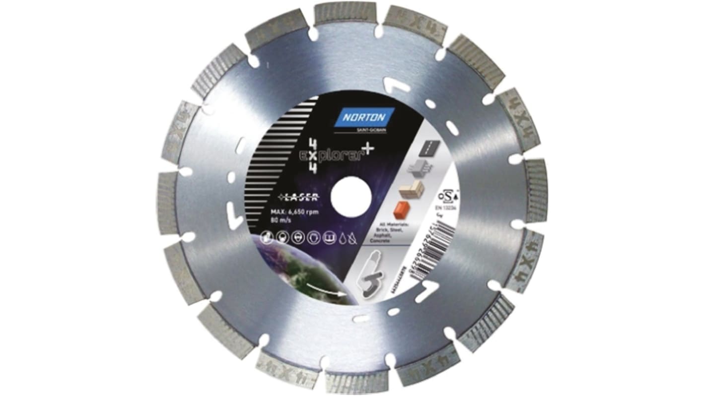 Norton Diamond Cutting Disc, 125mm, 4 x 4