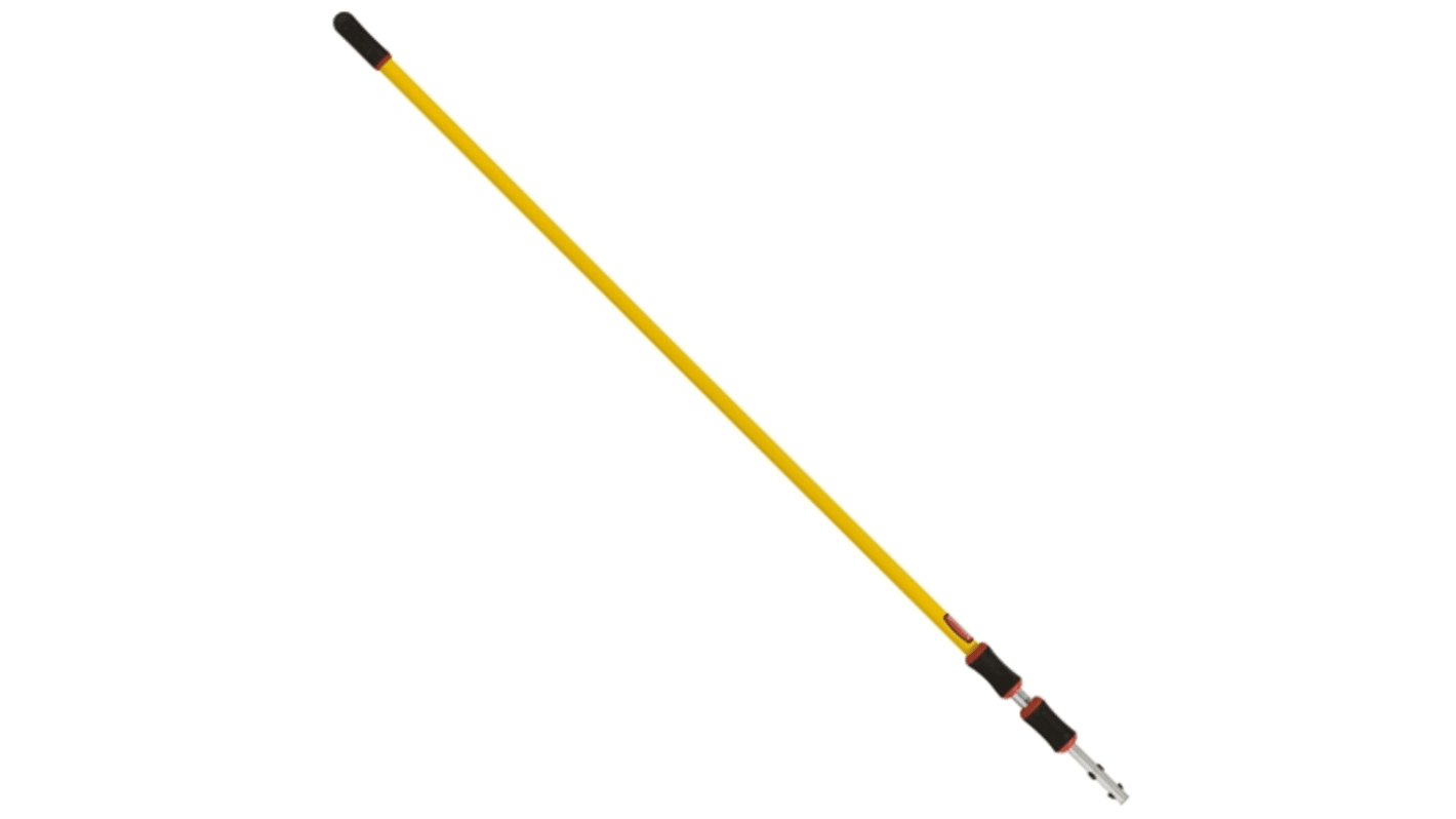 Rubbermaid Commercial Products Yellow Aluminium Telescopic Mop Handle, 1.83 → 5.5m, for use with Mop