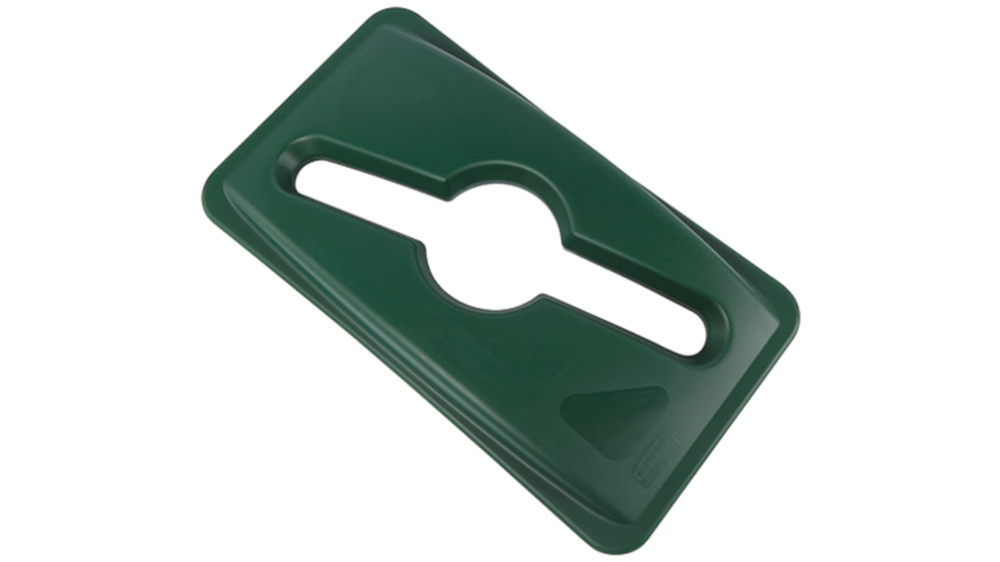 Rubbermaid Commercial Products 519mm Green Plastic Bin Lid for Slim Jim Container, 137mm