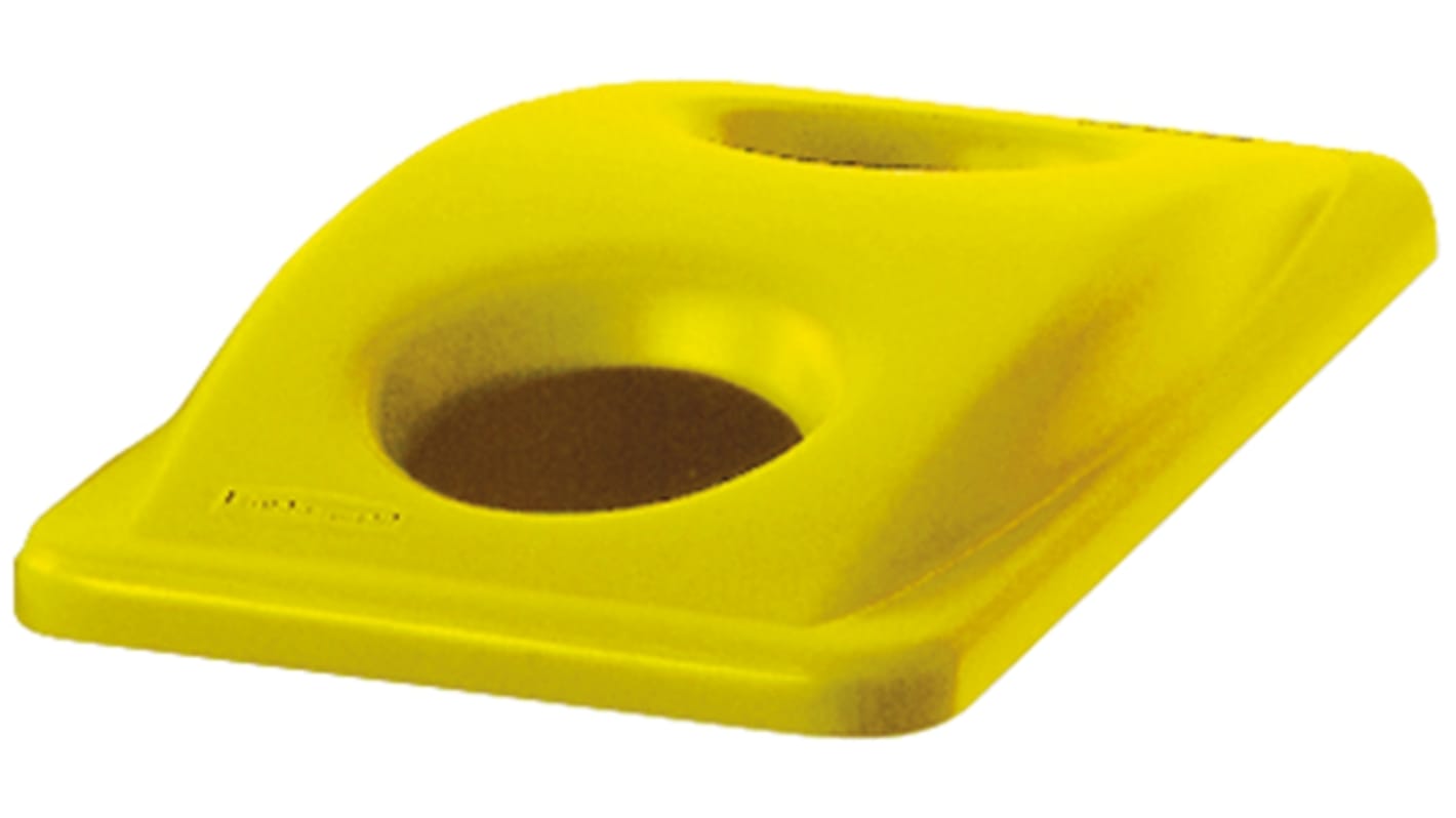 Tapa para contenedor Rubbermaid Slim Jim de Plástico Amarillo, para usar con Contenedor Slim Jim, Ø 518mm, alt. 70mm