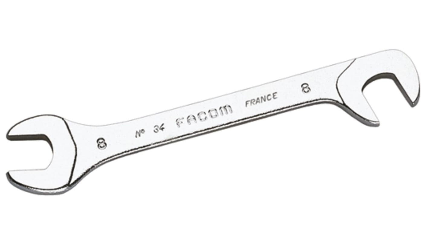 Facom Double Ended Open Spanner, 7mm, Metric, Double Ended, 80 mm Overall