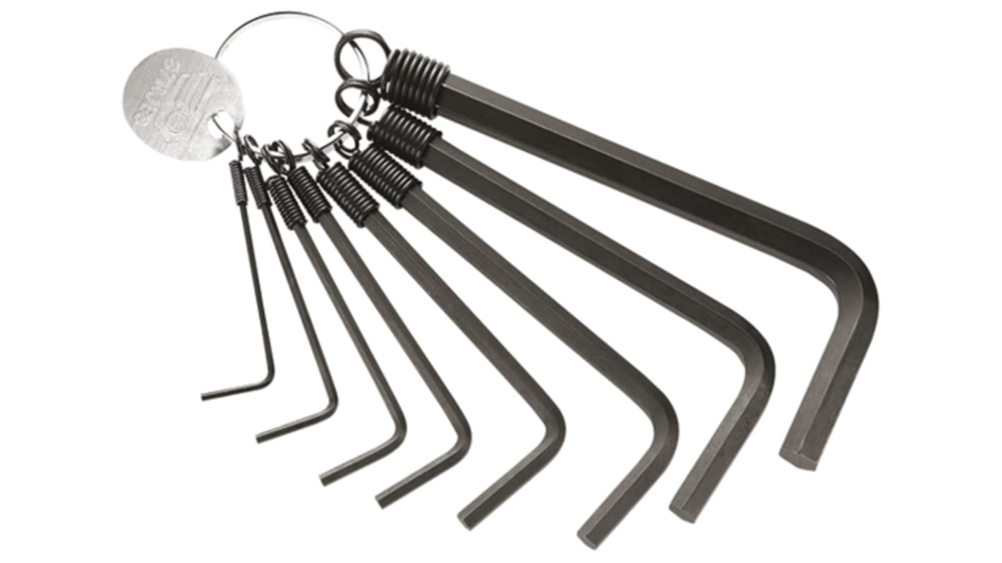 Facom 8 piece L Shape Metric Hex Key Set, 1.5mm