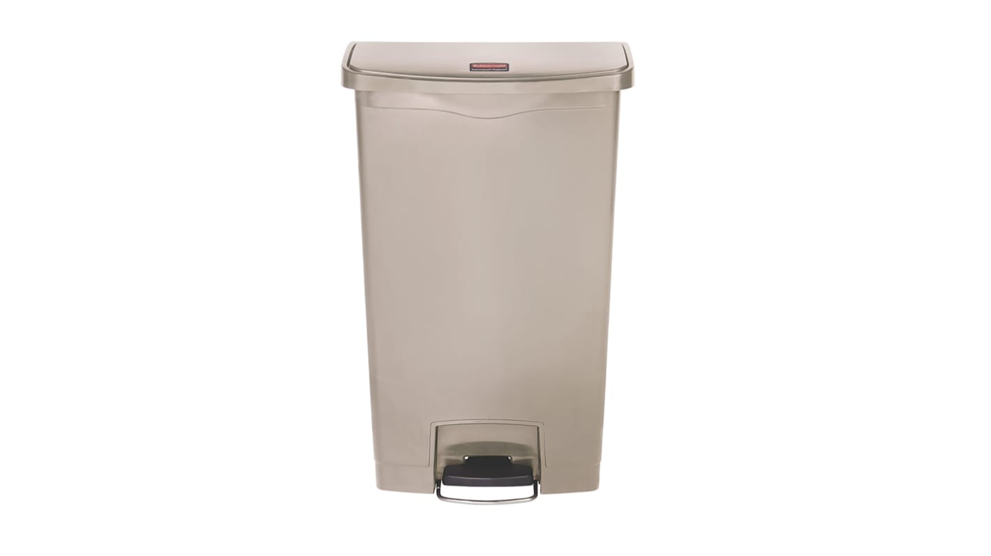 Contenedor Rubbermaid Commercial Products Beige con pedal de 68L de Polietileno