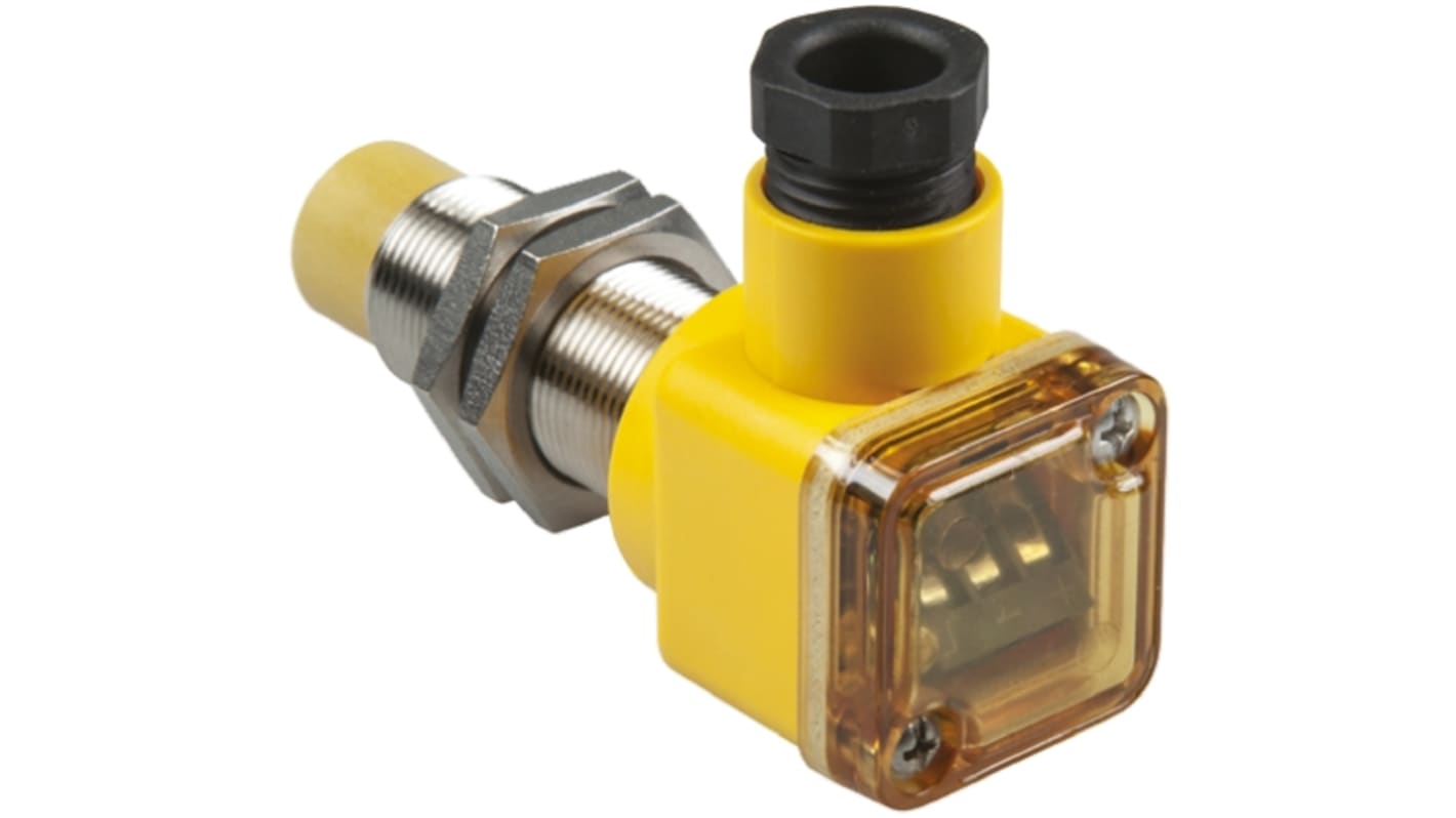 Sensor de proximidad Turck, M18 x 1, alcance 12 m, salida NPN, 10 → 30 V dc, IP68, 2kHz