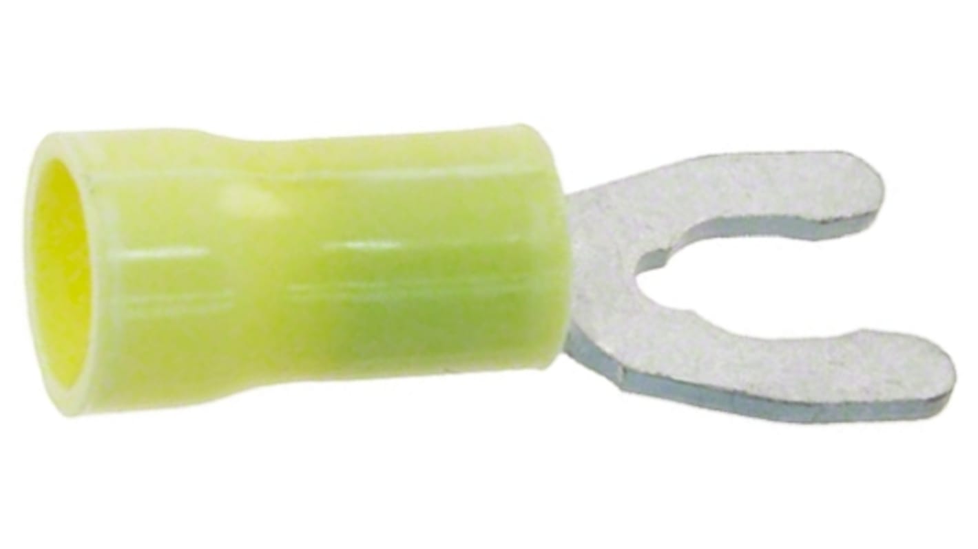 TE Connectivity, PLASTI-GRIP Insulated Crimp Spade Connector, 2.6mm² to 6.6mm², 12AWG to 10AWG, M5 Stud Size Vinyl,