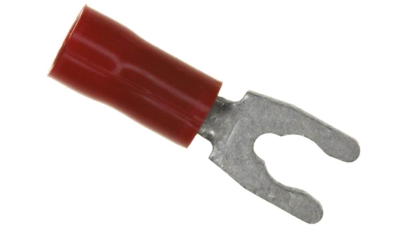 TE Connectivity, PLASTI-GRIP Insulated Crimp Spade Connector, 0.26mm² to 1.65mm², 22AWG to 16AWG, M3.5 (#6) Stud Size