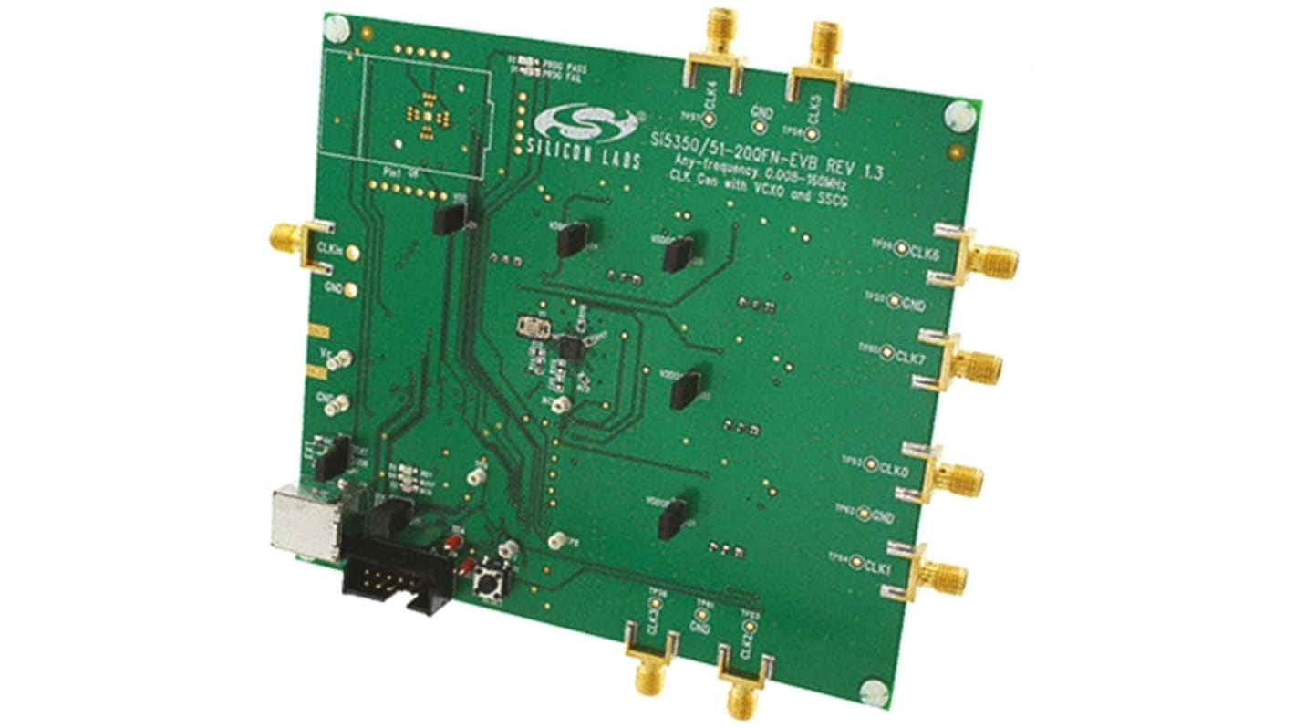 Skyworks Solutions Inc Si535x-B20QFN-EVB, Clock Generator Evaluation Board for Si5350, Si5351