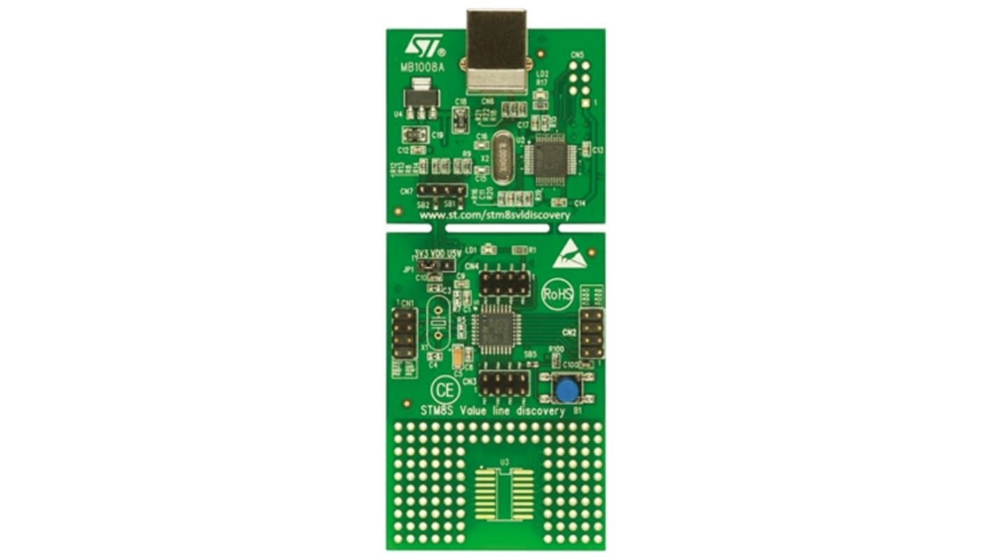 Kit de desarrollo Discovery de STMicroelectronics, con núcleo STM8