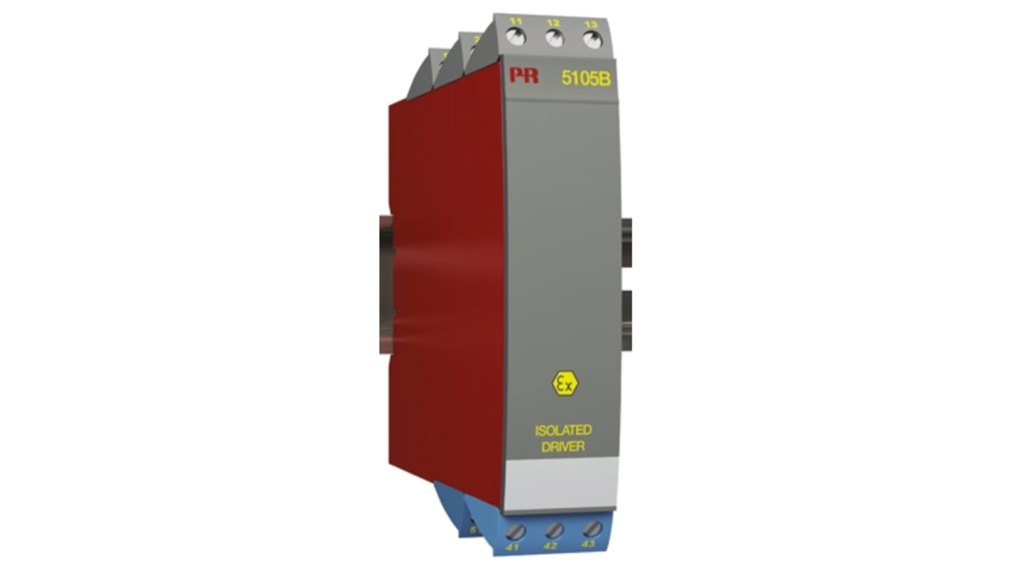 PR Electronics 2 Channel Galvanic Barrier, Isolated Driver, Current, Voltage Input, Current, Voltage Output, ATEX