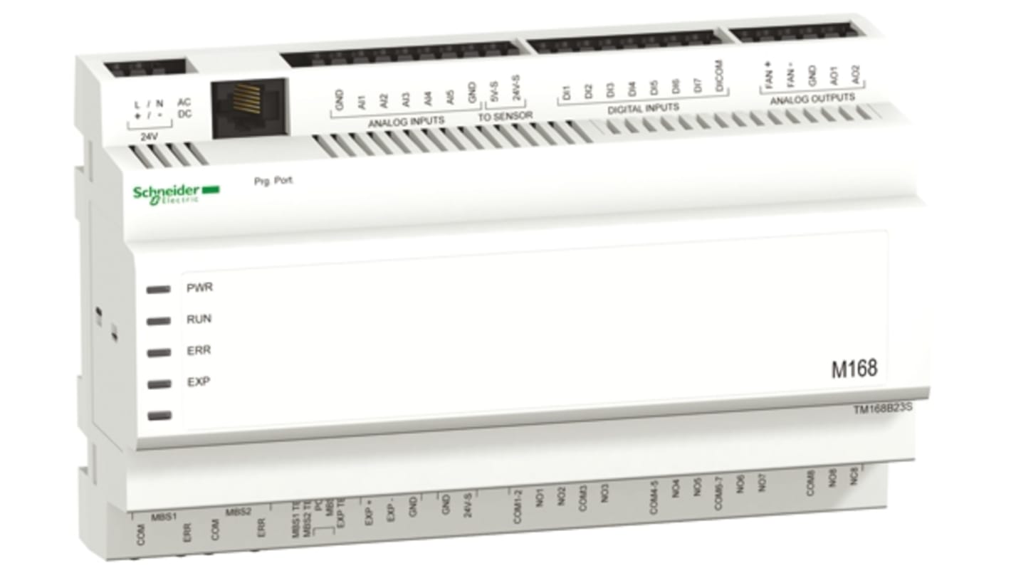 Schneider Electric TM168B Series PLC CPU, Relay Output, 5 (Analogue), 7 (Digital)-Input, Analogue, Digital Input