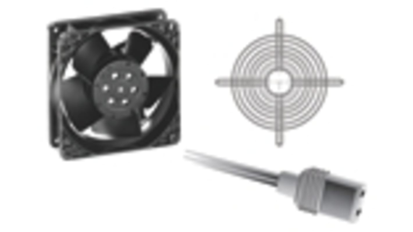 Kit de ventilador axial ebm-papst 4000 N de 119 x 119 x 38mm, 115 V ac, 18W, 3100rpm, caudal 180m³/h, 51dB(A)