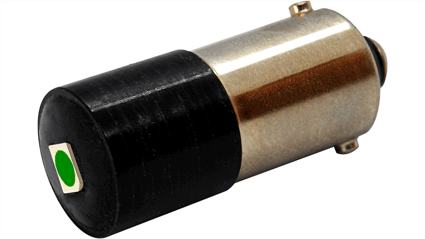 ELED/BA9S/GN Oxley Green LED Indicator Lamp, 1260V ac/dc, BA9s Base