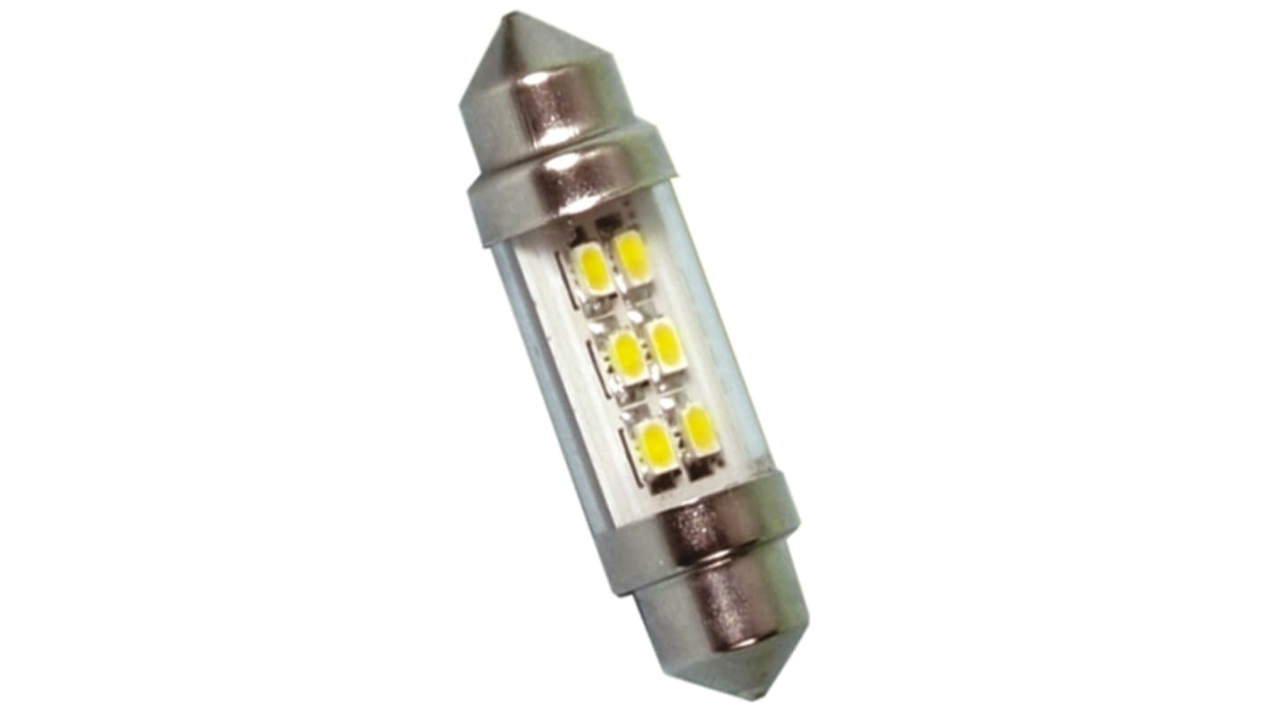 JKL Components LED Car Bulb, White, Festoon shape