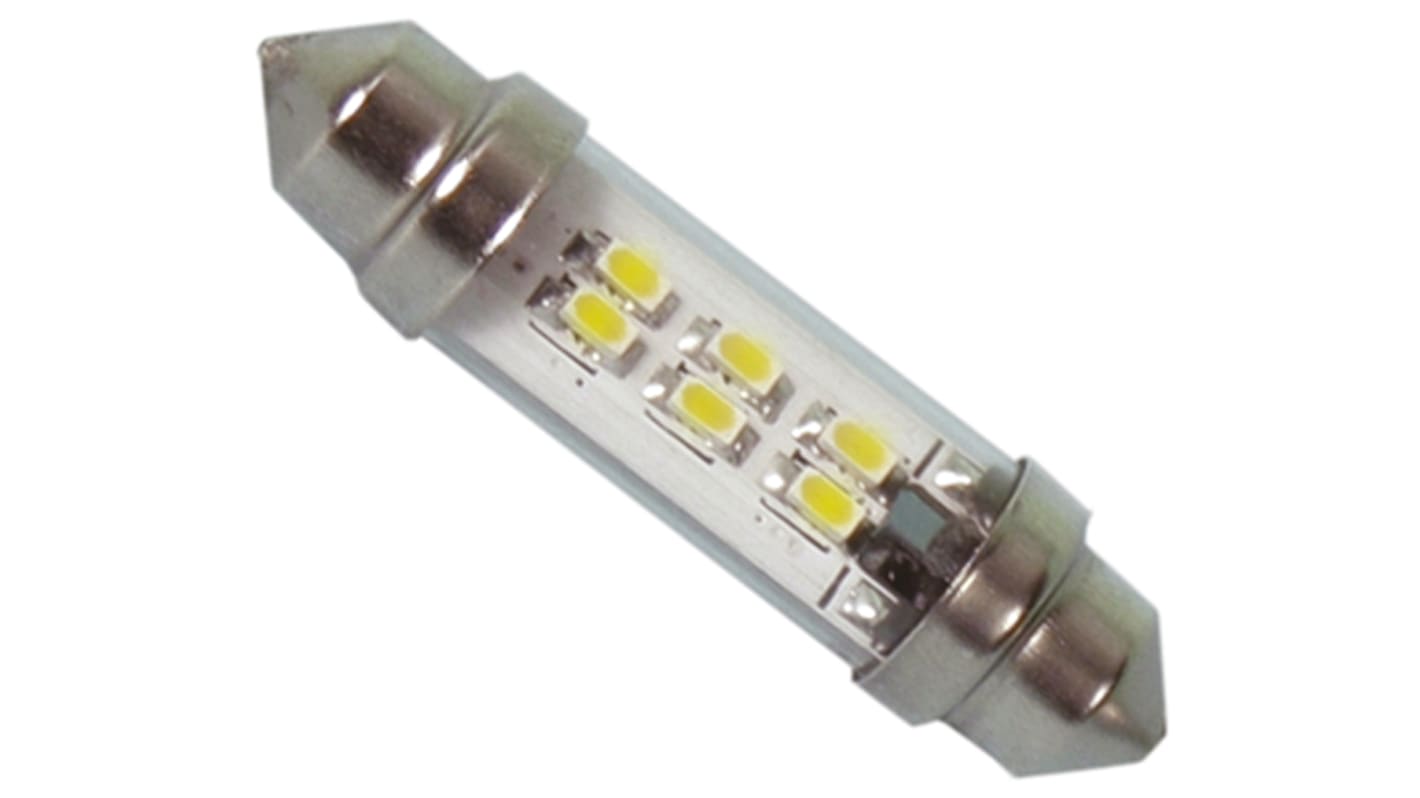 Bombilla LED para coche, tipo Festoon JKL Components, 12 → 24 V, Blanco, 43 lm