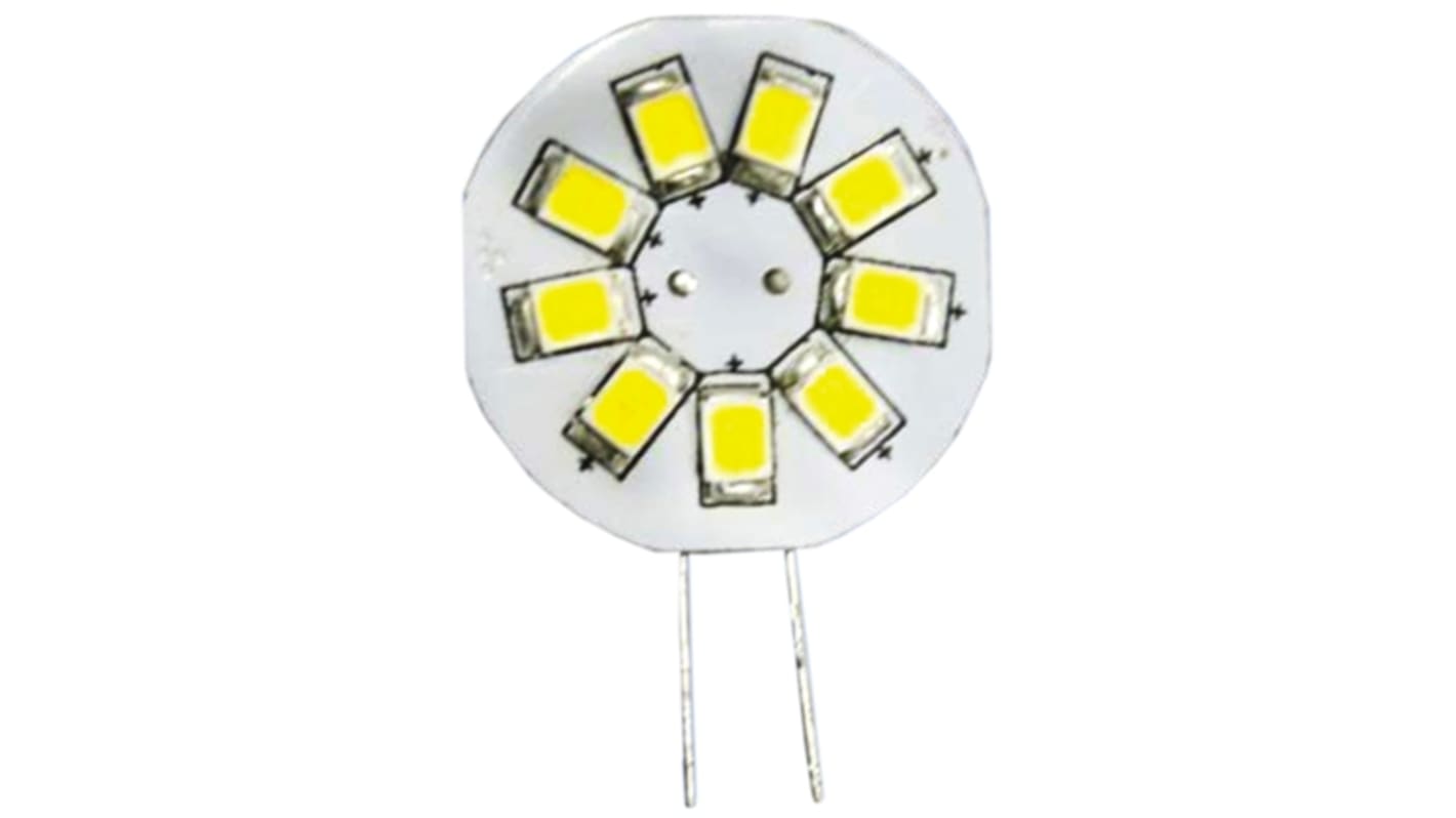 Lampada per indicatori JKL Components, lunga 34mm, 12 V ac/dc, 24V cc, Multichip con base G-4, angolo di vista 120 °