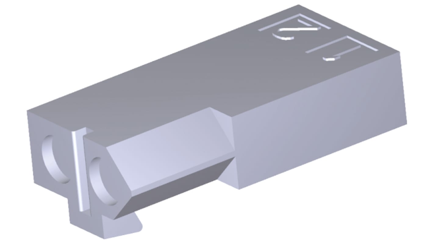 TE Connectivity, .093 Commercial Female Crimp Connector Housing, 6.3mm Pitch, 2 Way, 1 Row