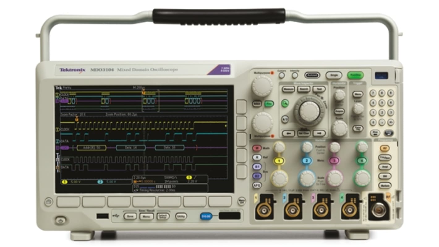 Tektronix MDO3102 MDO3000 Series Digital Bench Oscilloscope, 2 Analogue Channels, 1GHz