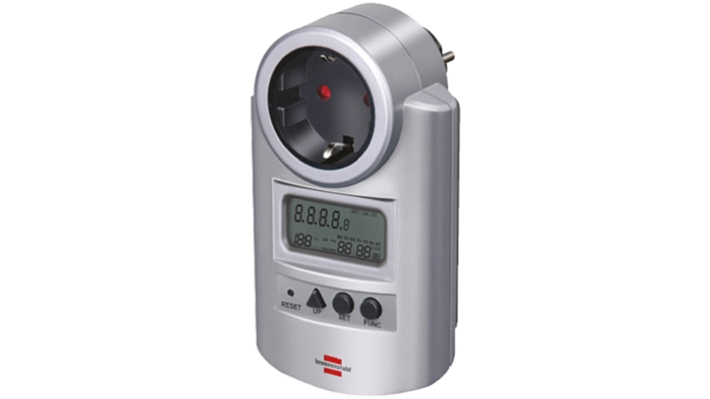 Medidor de energía brennenstuhl serie PM231, display LCD, precisión ±1%, 1 fase