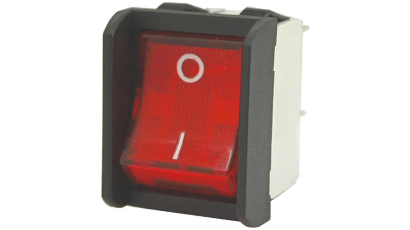 Apem DPST, On-Off Rocker Switch Panel Mount