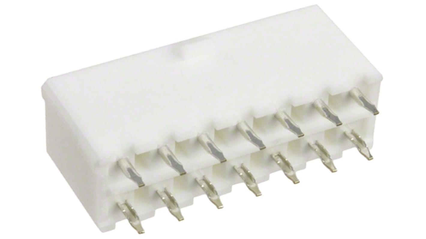 Molex Mini-Fit Jr. Series Straight Through Hole PCB Header, 14 Contact(s), 4.2mm Pitch, 2 Row(s), Shrouded