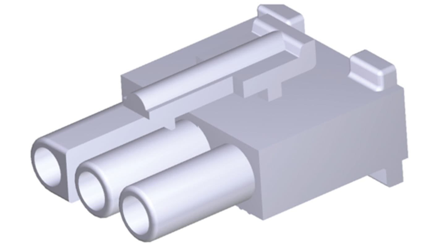 Molex, STANDARD .093" Female Connector Housing, 4.2mm Pitch, 3 Way, 1 Row