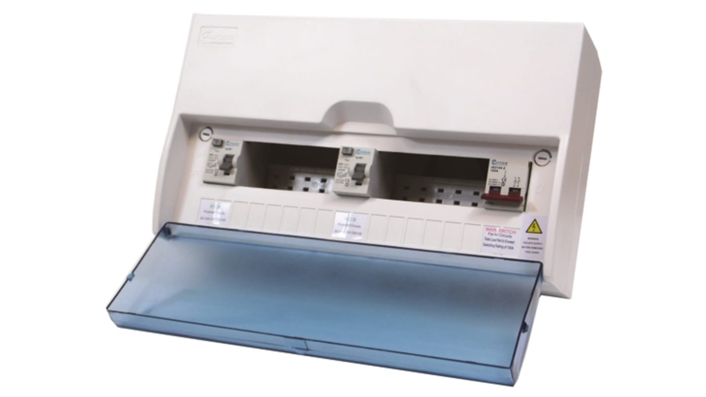 Europa 12 Way ABS Consumer Unit, 100A, IP40