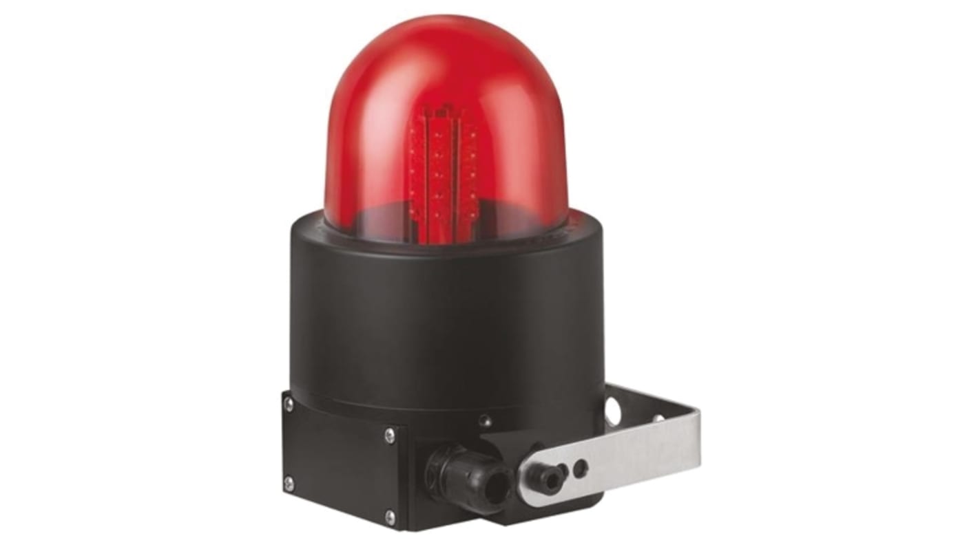 Werma WM 729 EX Series Red Steady Beacon, 24 V dc, Wall Mount, LED Bulb