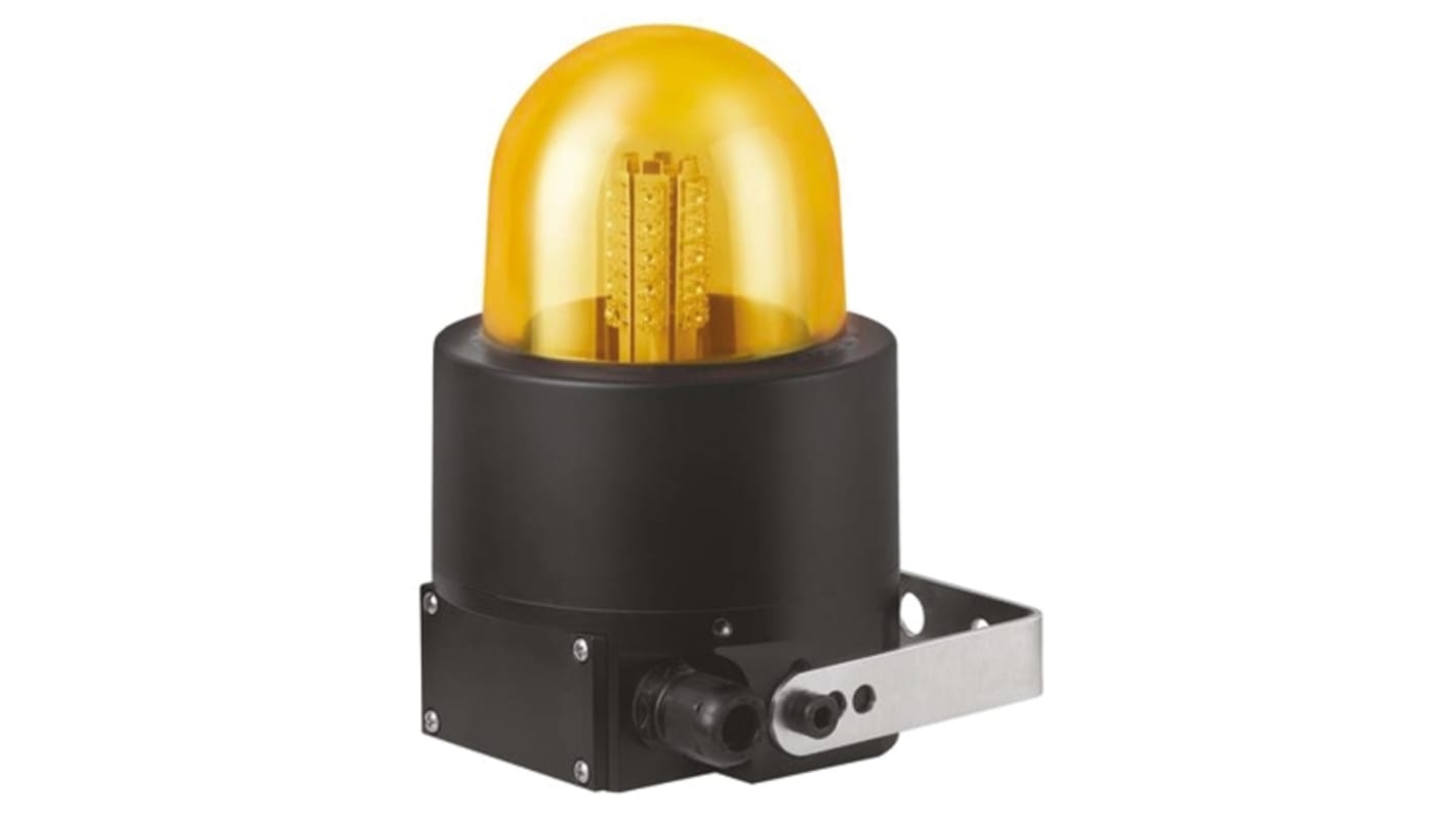 Werma 729 Series Yellow Steady Beacon, 24 V dc, Wall Mount, LED Bulb